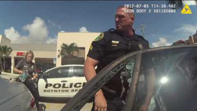 Boynton Beach Police Officers Rescue Dog From 110-Degree Car