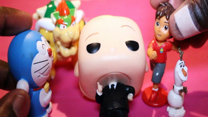 BOSS BABY HAS A BAD HEADACHE ANNA OLAF BOWSER DREAMWORKS SUPER MARIO DIEGO SPIDERMAN Toys Kids Video FROZEN DISNEY DORA