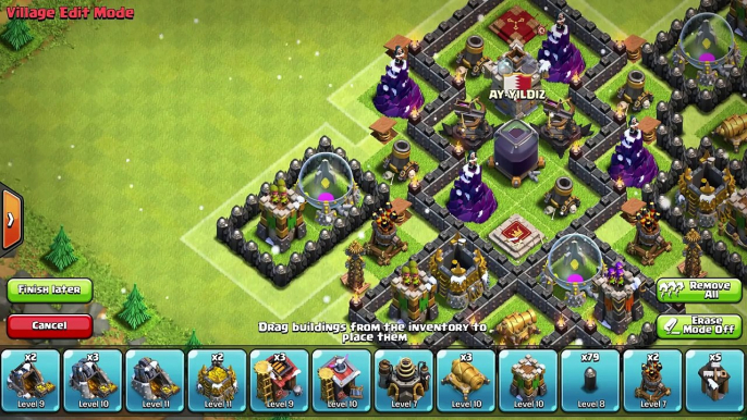 Clash Of Clans - Town Hall 9 (Th9) Farming Base Anti 100% Giant,Hog,Golem,Lava & Balloon 2