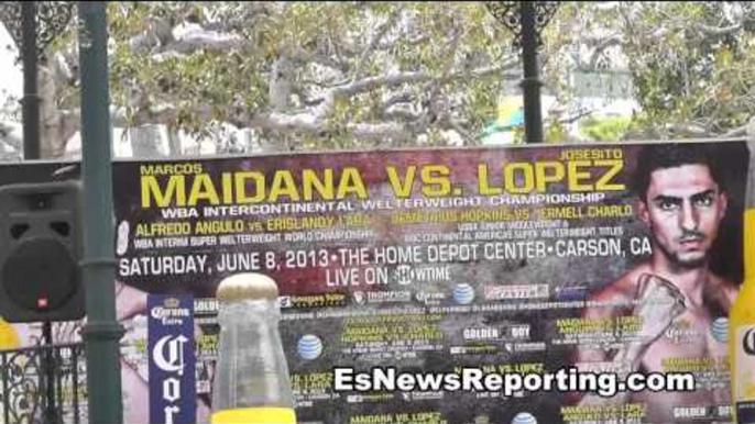 talking maidana vs lopez to a drunk in downtown los angeles