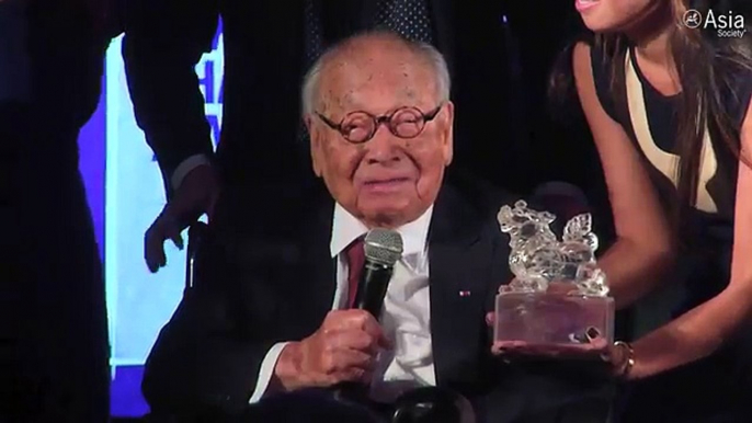 I.M. Pei Accepts Asia Society Asia Game Changer Lifetime Achievement Award