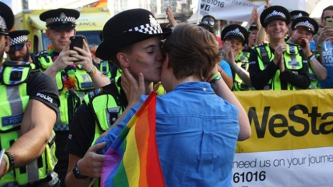 Crowd Cheers As Partners Say ‘Yes’ At London Pride Parade