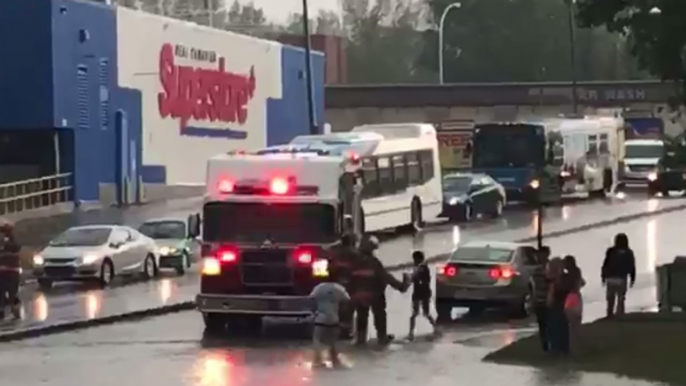 Vehicles Abandoned as Severe Flooding Hits Saskatoon Streets