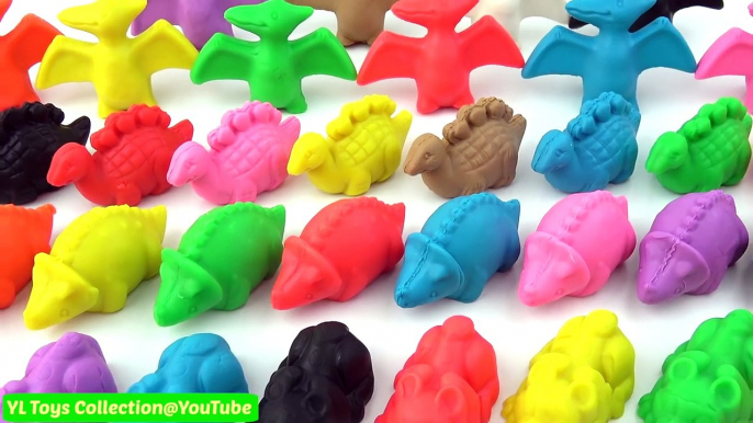 Et enfant argile couleurs dinosaures pâte pour amusement amusement enfants Apprendre la modélisation moules jouer avec