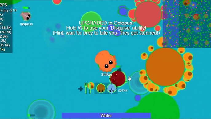 Capacité déguisement le plus drôle poulpe pêche à la traîne Mope.io mope.io ihasyou