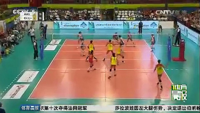 （中国女排）“小世界杯”瑞士女排精英赛：中国3 1阿根廷! 获得瑞士女排精英赛季军! 龚翔宇获得本次精英赛的最佳接应！