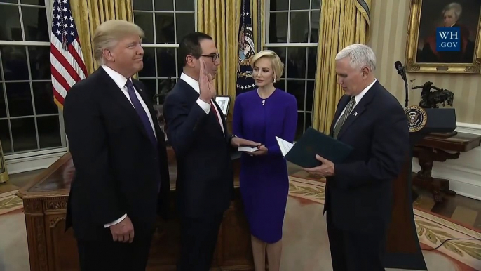 Steven Mnuchin Swearing In Ceremony Secretary of Treasury 2/13/2017