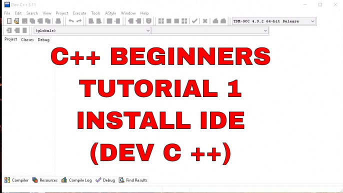 C++ Tutorial for Beginners 1-Downloading and Installing Working Dev C++ IDE