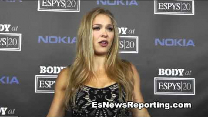 Ronda Rousey On The Red Carpet ESPN Body Party