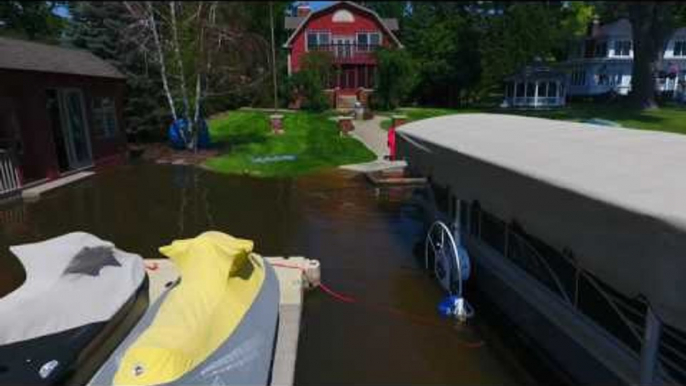 Fox River Flooding Nears Record Highs As Floodwaters Pour into Backyard