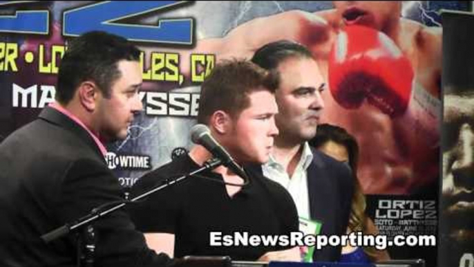 canelo alvarez reaction to Lopez win over Ortiz