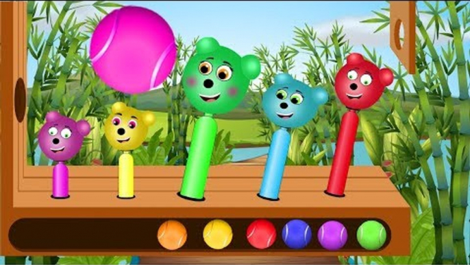 Mega Gummy Bear  Learn Colors Wooden Face Hammer Xylophone! Mega Gummy Bear  Finger Family Rhymes