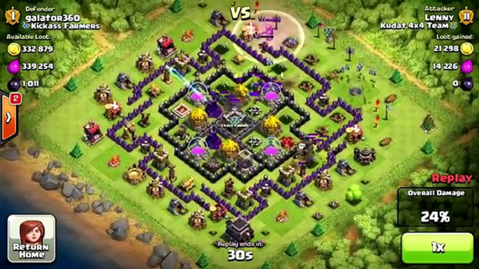 Clash of clans - Best town hall 9(th9) WAR BASE DEFENSE! ANTI HOG, ANTI AIR, ANTI GOLEM +