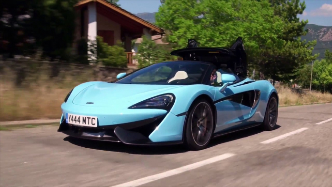 McLaren 570S Spider Driving Video in Curacao Blue