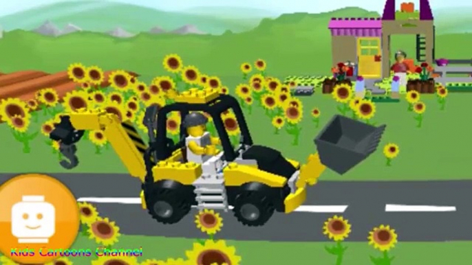 Y animación coche dibujos animados Ciudad excavador para Niños camión vídeo Lego Thors