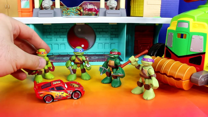 Y Batalla coches relámpago mutante joven tortugas Disney pixar mcqueen ninja tmnt grundy imag