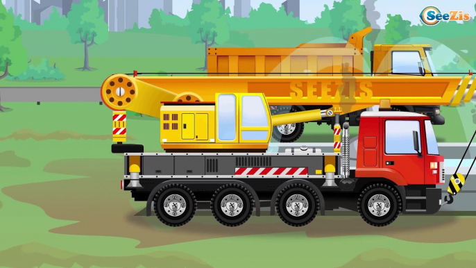 CAMIONS transportent des marchandises - Jeux sur Camions Construction - Vidéo avec les voitures