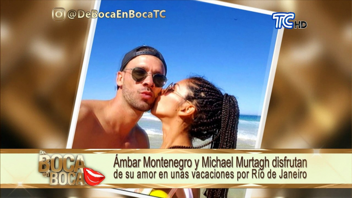 Ámbar Montenegro y Michael Murtagh disfrutan de su amor en unas vacaciones por Río de Janeiro