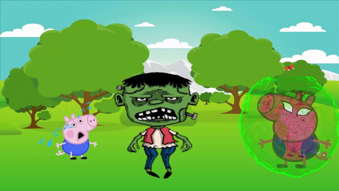 Ataque plátano familia dedo fútbol secuaces cerdo jugar canción del peppa del peppa vs zoombie