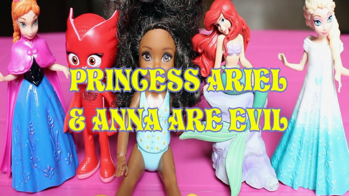 PRINCESS ARIEL & ANNA ARE EVIL OWLETTE BARBIE CHELSEA CLUB ELSA DISNEY FROZEN Toys BABY Videos, LITTLE MERMAID, PIXAR ,