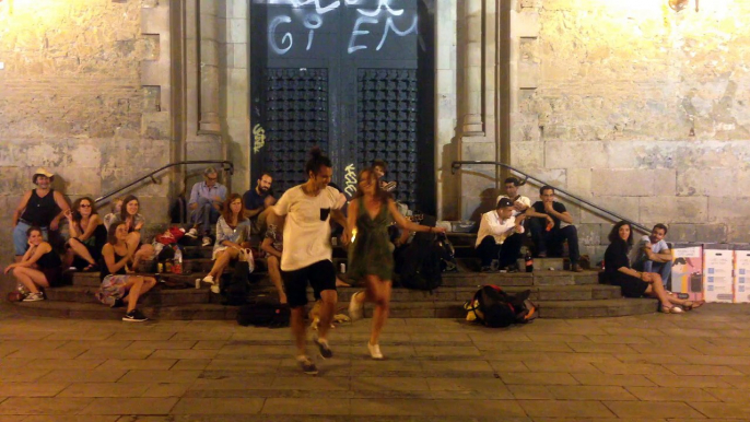 Musicians And Dancers On The Street