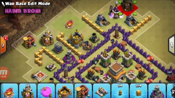 Clash of Clans - Town hall 8 (Th8) War Base + Defense REPLAY - ANTi TH9 ANTi GoWipe/GoHo/H