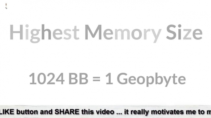 Memory Sizes Explained | What is MB,GB,TB,PB,EB,ZB,YB | What is Highest Memory Size ?