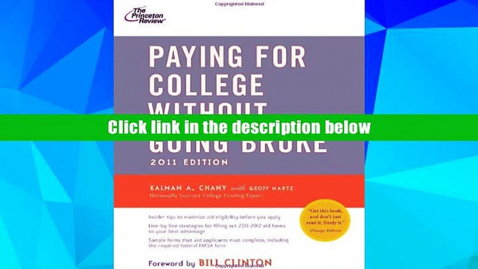 Popular Book  Paying for College Without Going Broke, 2011 Edition (College Admissions Guides)