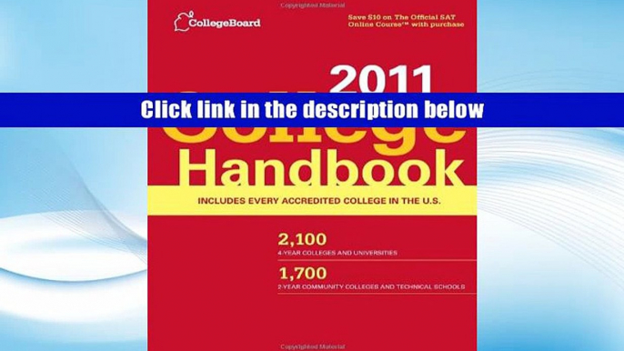 Best Ebook  College Handbook 2011 (College Board College Handbook)  For Full