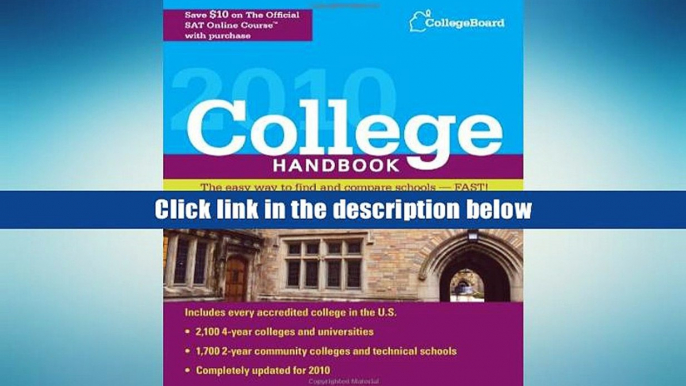 Popular Book  College Handbook 2010 (College Board College Handbook)  For Full