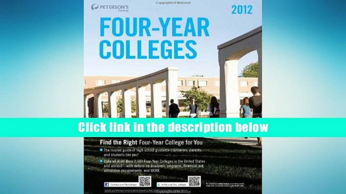 Ebook Online Four-Year Colleges 2012 (Peterson s Four-Year Colleges)  For Online