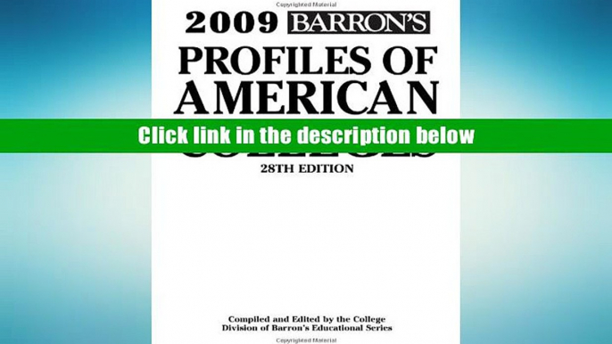 PDF [Download]  2009 Barron s Profiles of American Colleges 28 Edition with CD-ROM  For Kindle