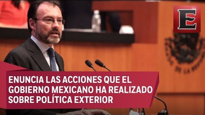 Videgaray comparece ante el Senado sobre relación México-EU