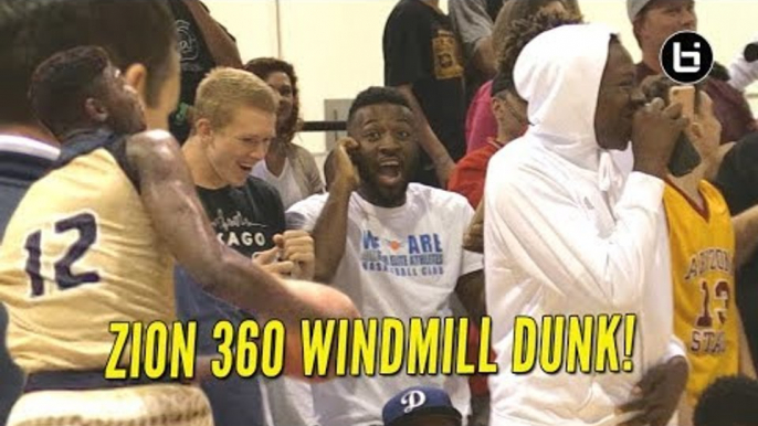 Zion Williamson Effortlessly Punches 360 Windmill Dunk After Buzzer!