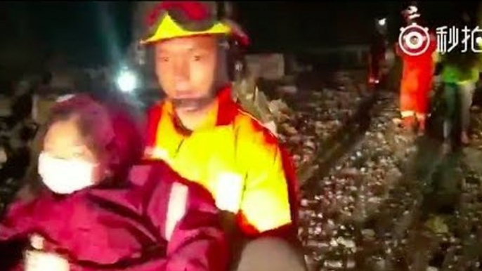 Sichuan Province Firefighters Respond to 6.5 Magnitude Earthquake