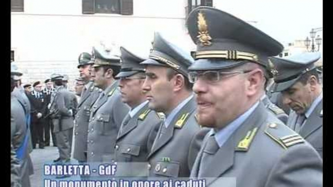 BARLETTA.  Un monumento in onore ai caduti della Guardia di Finanza