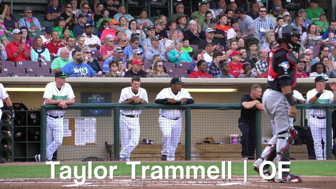 Reds Taylor Trammell hitting in April 2017