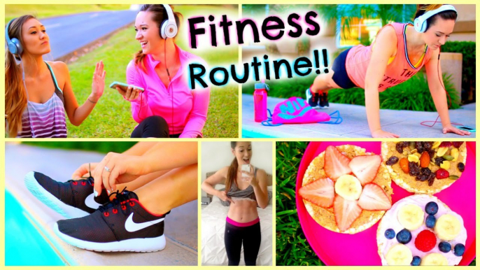 Fitness Routine 2015 ♡ Essentials, DIY Healthy Snacks, Workouts + More! By Alisha Marie