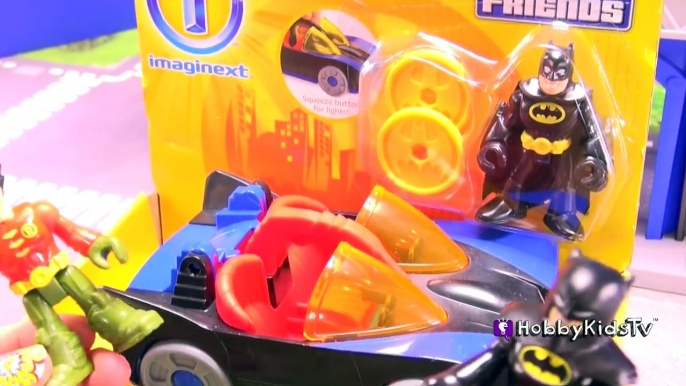 Imaginext Surprise Eggs with Mezitz DC Batmobile Batman Robin Superman Bane Joker Fisher P