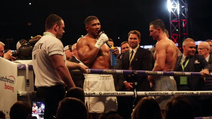 ANTHONY JOSHUA CALLS OUT TYSON FURY IMMEDIATELY AFTER TKO AS DISTRAUGHT KLITSCHKO BROTHERS