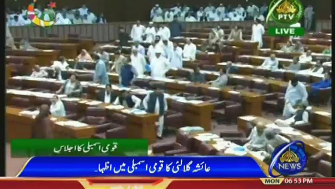 What Happened During Ayesha Gulalai Speech In National Assembly