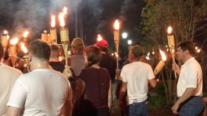 White Nationalists Stage Torchlit March in Charlottesville