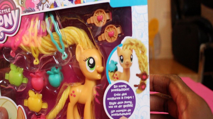 MY LITTLE PONY APPLEJACK TWISTY TWIRLY HAIRSTYLES FIGURE REVIEW & UNBOXING 3 + YRS HASBRO Toys BABY Videos