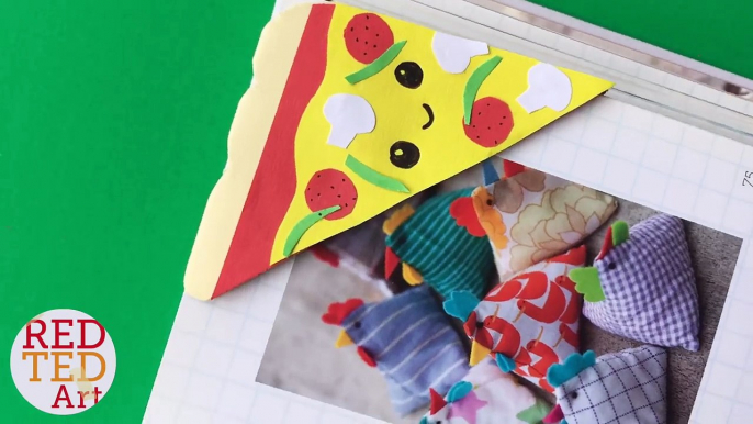 Easy Pizza Bookmark Corner DIY Kawaii Bookmark DIYs Paper Crafts
