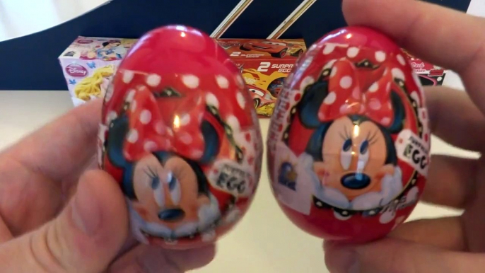 Et des œufs souris autocollants jouets déballage disney minnie paquet de 2 oeufs surprise surprise