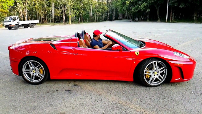 Ferrari F430 aprendiendo a hacer cerito en Jarabacoa (Confluencia) Republica Dominicana