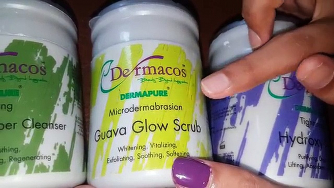 DERMACOS SKIN whitening-skin glowing-skin tightening facial kit review.facial at home