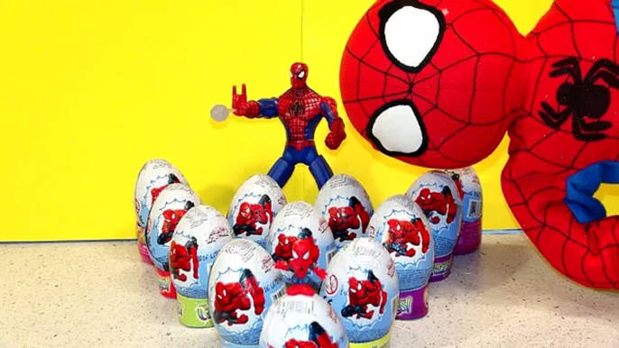 12 Spider-Man Surprise Eggs Marvel Heroes Easter Unboxing Superheroes Hot Toys from Spider