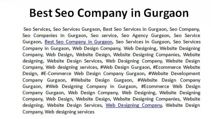 Best Web Design and Seo Services in Gurgaon