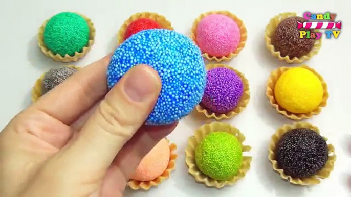 Color Learning Squishy Glitter Foam Desserts Ice Cream Cake | Cupcakes Playset Squishy Gli